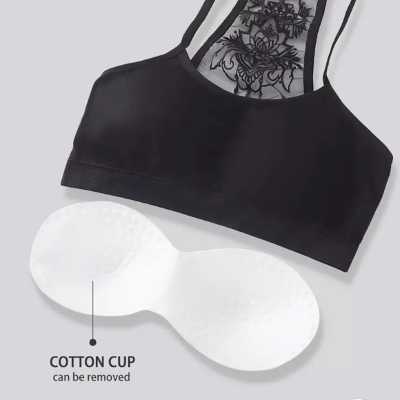 Tattoo Lace-Back Bralette in Black NEW - Picture 7 of 14